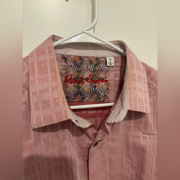 Robert Graham Pink Plaid Casual Button Down Shirt - Picture 4 of 7